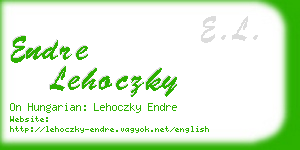 endre lehoczky business card